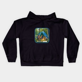 Camping with Dad. Gift idea for dad on his father's day. Father's day Kids Hoodie